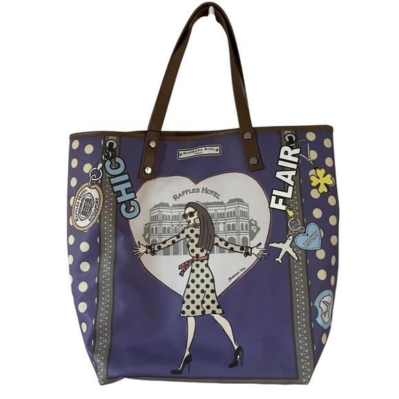 NWT Barbara Rihl  Rare Purple Tote Bag - Picture 3 of 7